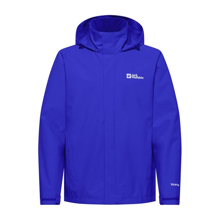 Jack Wolfskin Trailtime Rain Jacket 2-Layer (waterproof, breathable) blue men's