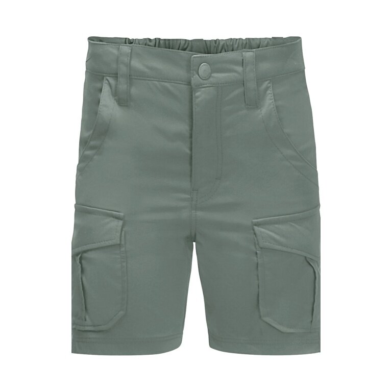 Jack Wolfskin Leisure Travel Trousers Treasure Hunter Short (lightweight, robust and elastic) short hedge green Kids