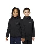 Jack Wolfskin Softshell Jacket Fourwinds (windproof, lined) 2025 black children/teenagers (164-176)