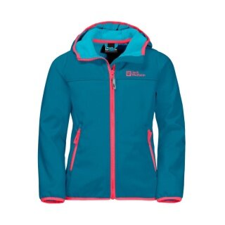 Jack Wolfskin Softshell Jacket Fourwinds (wind & water-repellent) Everest Blue Children/Youth (164-176)