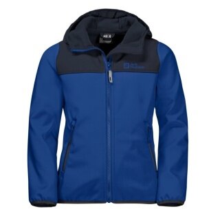 Jack Wolfskin Softshell Jacket Fourwinds (wind & water repellent) dark blue Kids
