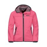Jack Wolfskin Softshell Jacket Fourwinds (wind & water-repellent) pink girls (164-176)