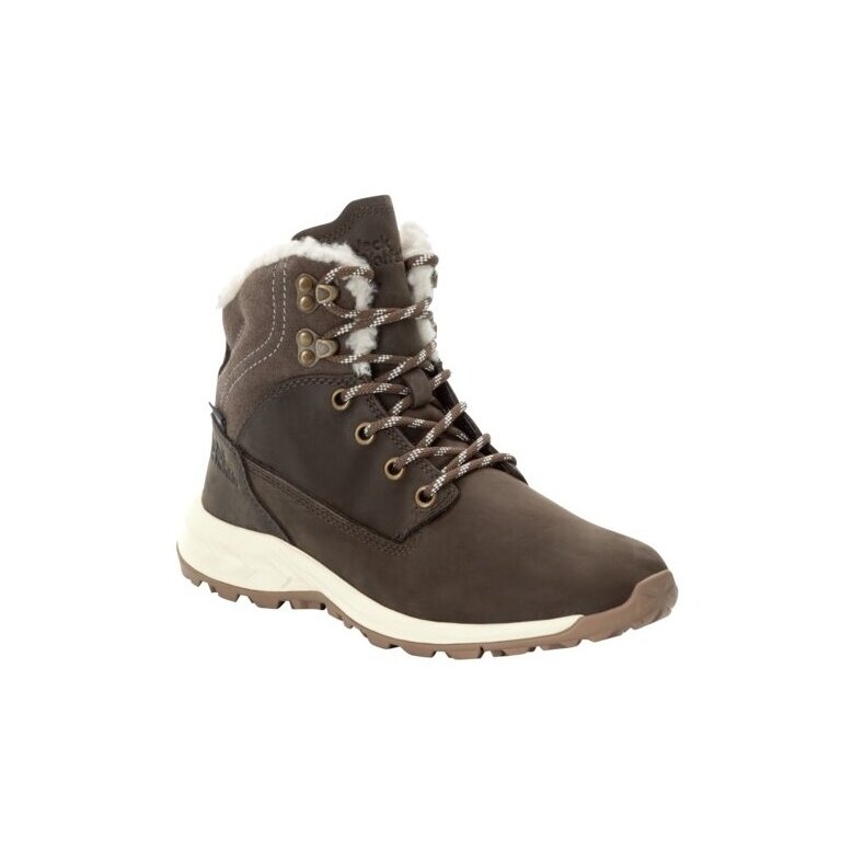 Jack Wolfskin Winter Boots Queenstown City Texapore Mid (Leather, Waterproof) Dark Brown Women