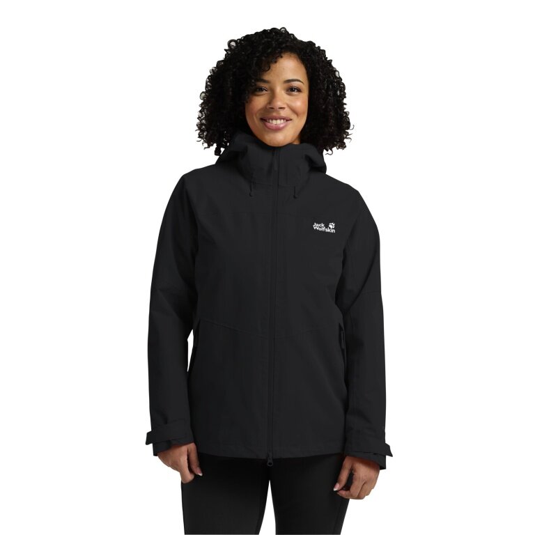 Jack Wolfskin Transition Hiking Jacket Wild Places 3in1 (waterproof, windproof) black ladies