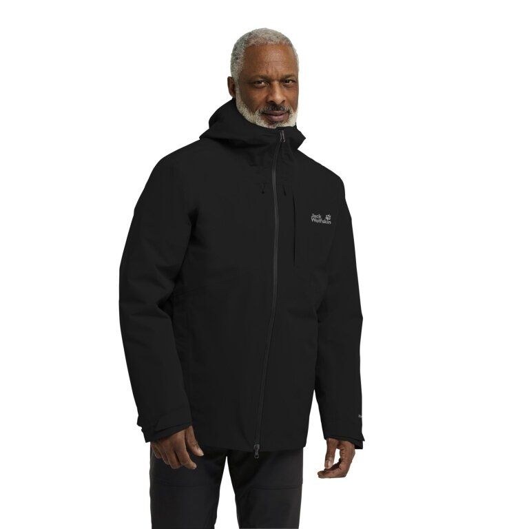 Jack Wolfskin Icecape Down 3-in-1 Transition Hiking Jacket (waterproof, windproof, breathable) black men's