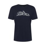 Jack Wolfskin Hiking T-shirt Peak Graphic (breathable, quick-drying) navy blue men's
