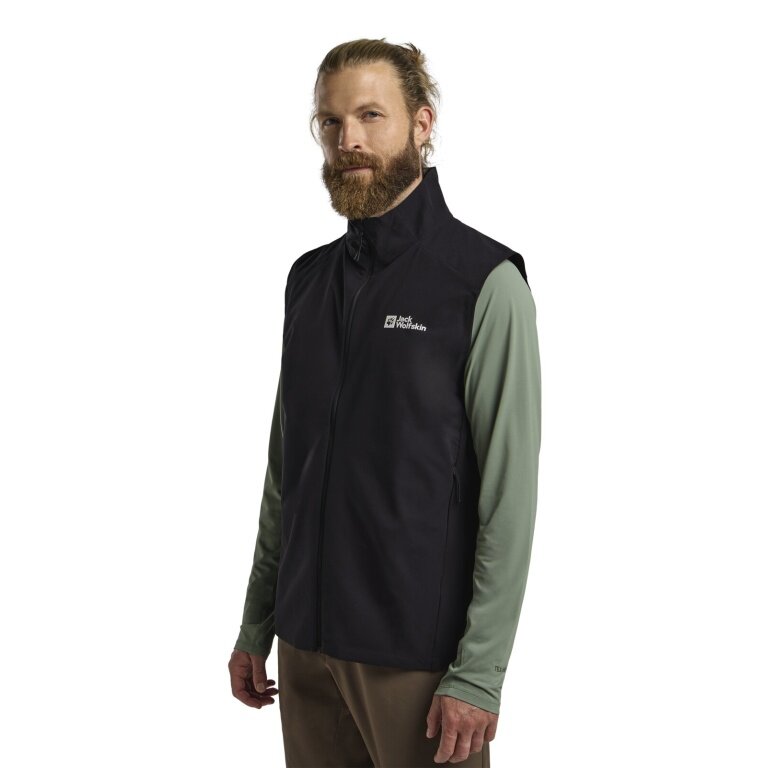 Jack Wolfskin Prelight Stride Hiking Gilet (water-repellent, wind-resistant) black men's