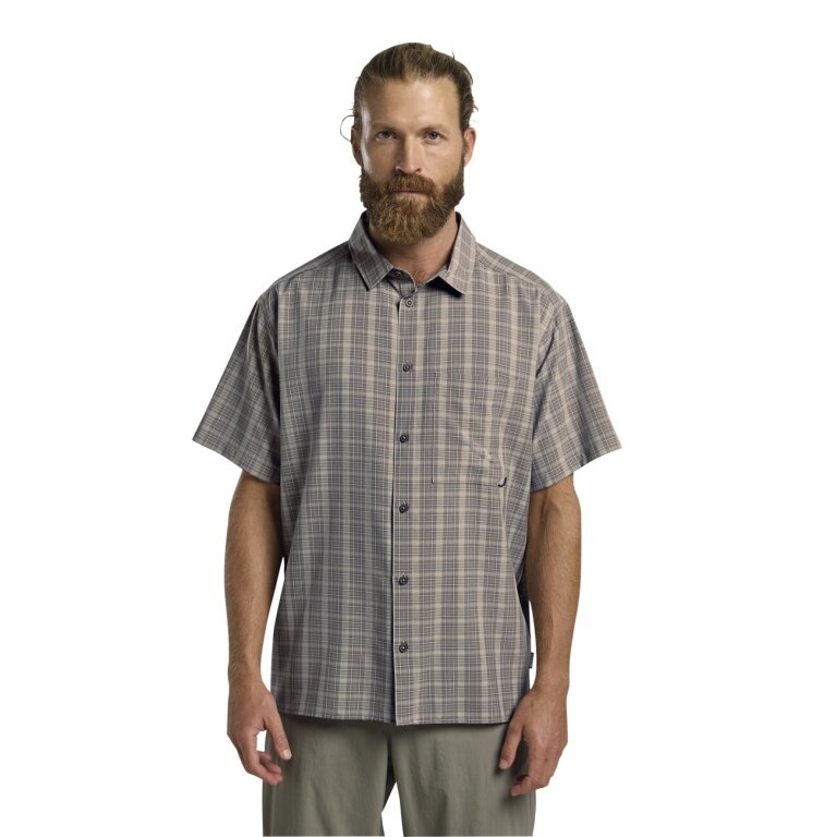 Jack Wolfskin Meseta Hiking Shirt (quick-drying, breathable) Short Sleeve grey/brown Men's