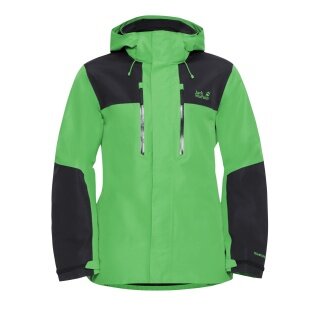 Jack Wolfskin Hiking Jacket/Rain Jacket Jasper 2-Layer (Weather Protection Jacket, Waterproof, Windproof) Green/Black Men's
