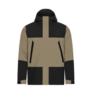 Jack Wolfskin Hiking Jacket/Rain Jacket Onera 2L (waterproof, windproof) light brown/black men's