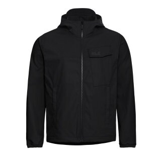 Jack Wolfskin Mahani Hiking Jacket (UV Protection, Lightweight, Breathable) Black Men's