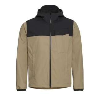Jack Wolfskin Mahani Hiking Jacket (UV Protection, Lightweight, Breathable) Light Brown/Black Men's