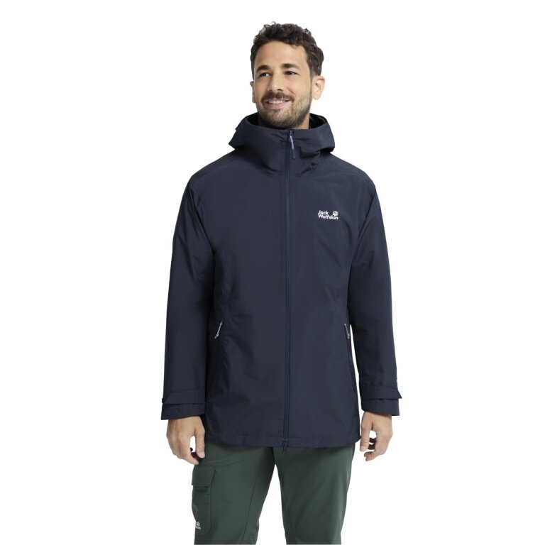 Jack Wolfskin Litestride 3-in-1 Hiking Jacket (waterproof, windproof, with fleece inner jacket) night blue men's