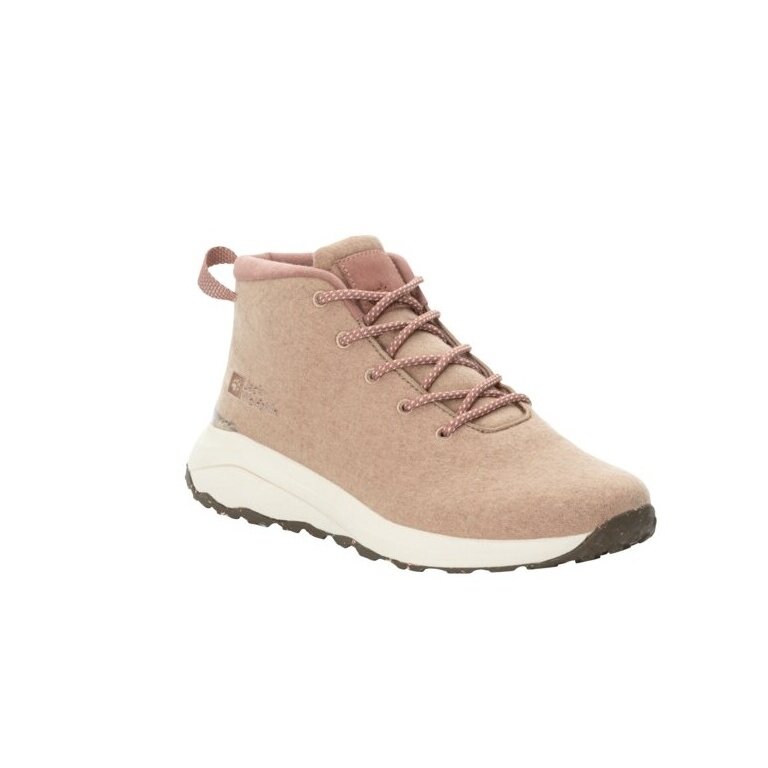 Jack Wolfskin Hiking Shoes Campfire Mid Wool (Organic Cotton, Comfortable, Breathable) Pink Women