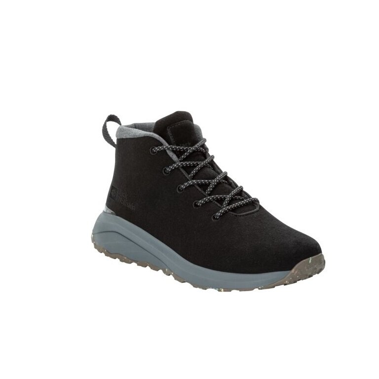 Jack Wolfskin Hiking Shoes Campfire Mid Wool (Organic Cotton, Comfortable, Breathable) Phantom Grey Women