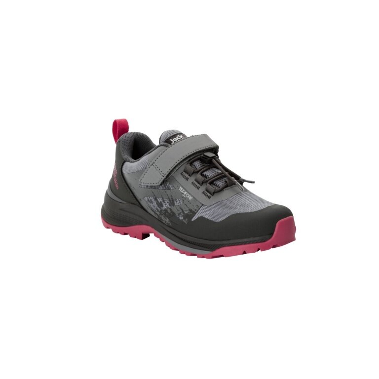 Jack Wolfskin Villi Hiker Texapore Low Walking Shoes (waterproof, breathable) dark grey/pink girls