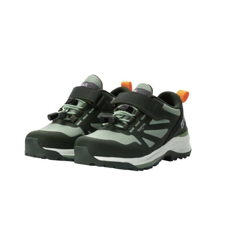 Jack Wolfskin Villi Hiker Texapore Low Walking Shoes (waterproof, breathable) dark green/mint children