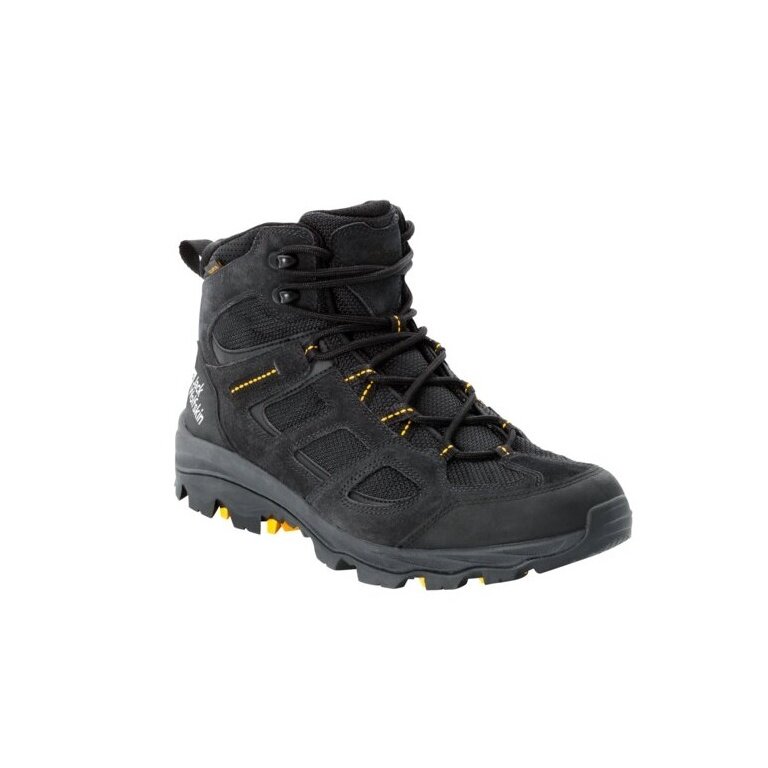 Jack Wolfskin Hiking Shoes Vojo 3 Texapore Mid (waterproof, breathable) black/yellow Men