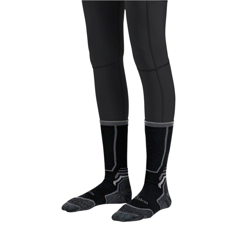 Jack Wolfskin Trek Merino CL Crew Walking Socks (Merino Wool Blend, Breathable) black - 1 Pair