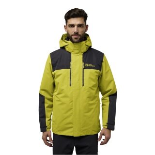 Jack Wolfskin Winter Jacket Jasper 3in1 2025 (waterproof-windproof, breathable, warm) yellow/black men's