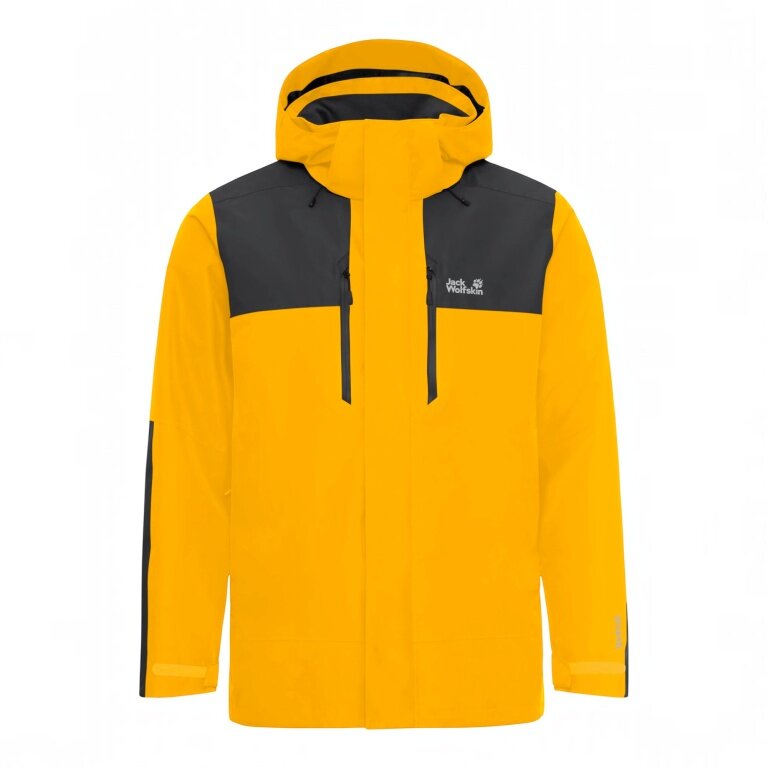 Jack Wolfskin Winter Jacket Jasper Pro 2-Layer (waterproof, windproof) yellow/black men's