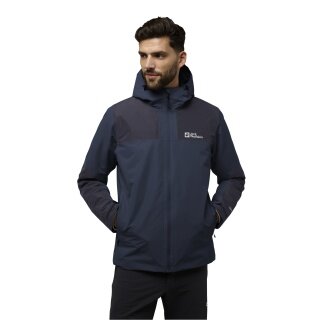 Jack Wolfskin Winter Jacket Jasper 2025 (very water- and windproof, breathable) midnight blue/sky blue men's