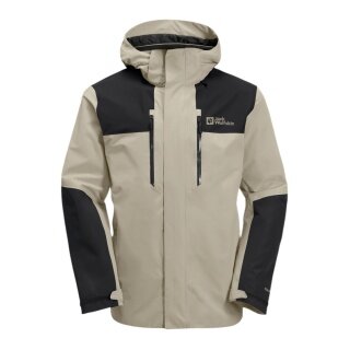 Jack Wolfskin Hiking Jacket/Rain Jacket Jasper 2-Layer (Weather Protection Jacket, Waterproof, Windproof) Stone Grey Men's