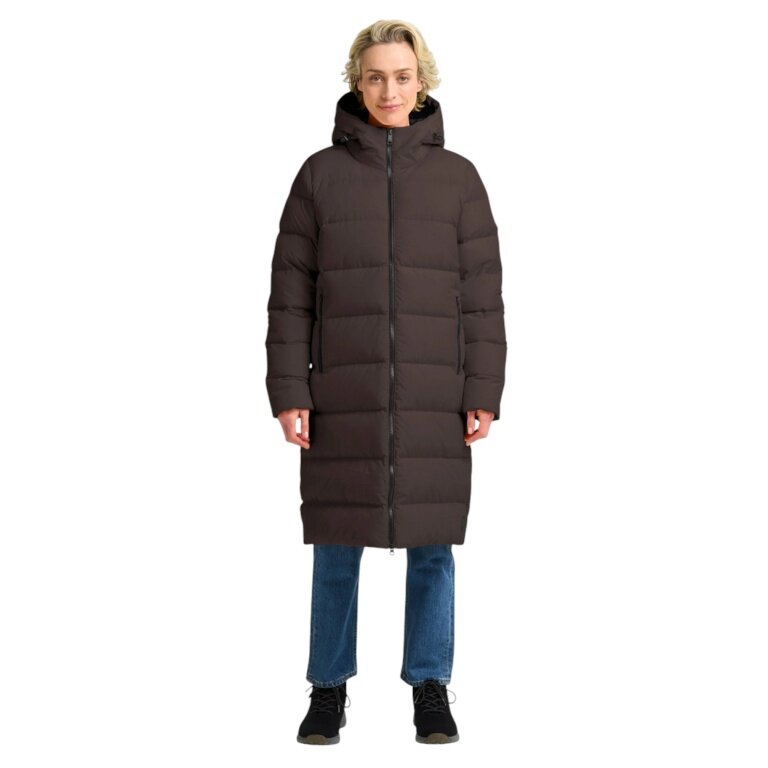Jack Wolfskin Winter Down Coat Frozen Palace Coat 2025 (windproof, water-repellent) dark brown ladies