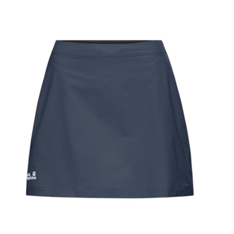 Jack Wolfskin Summer Skirt Prelight Pulse Skort (with inner shorts, breathable) dark blue ladies