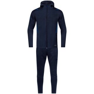 JAKO Leisure Suit Challenge with Hood (Jacket and Trousers, sporty cut) dark blue/royal Boys