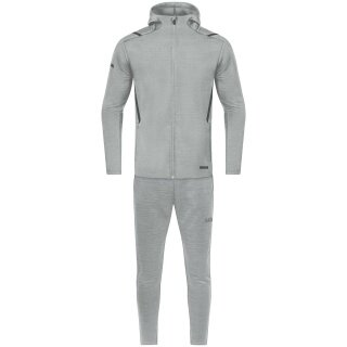 JAKO Leisure Suit Challenge with Hood (Jacket and Trousers, sporty cut) light grey Boys