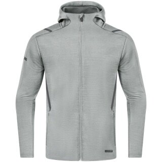 JAKO Leisure Jacket Challenge with Hood (100% Polyester) Light Grey Boys