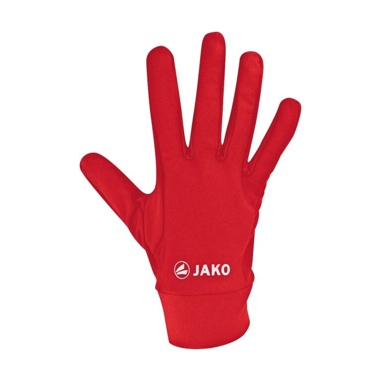 Jako Field Player Gloves Function (Flexible Fit, Quick-Drying) Red - 1 Pair