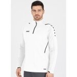 JAKO Long Sleeve Zip Top Challenge - Fleece Lining, Zip Fastening - White Men