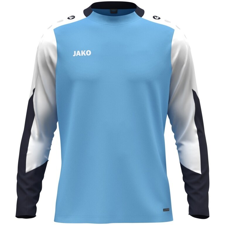 JAKO Sport Long Sleeve Shirt Dynamic (Polyester Eyelet) sky blue/white/navy blue men's