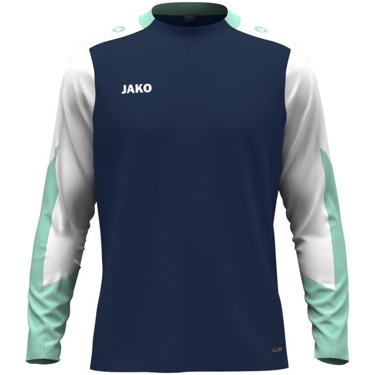 JAKO Sport Long Sleeve Shirt Dynamic (Polyester Eyelet) navy blue/white/mint green men's