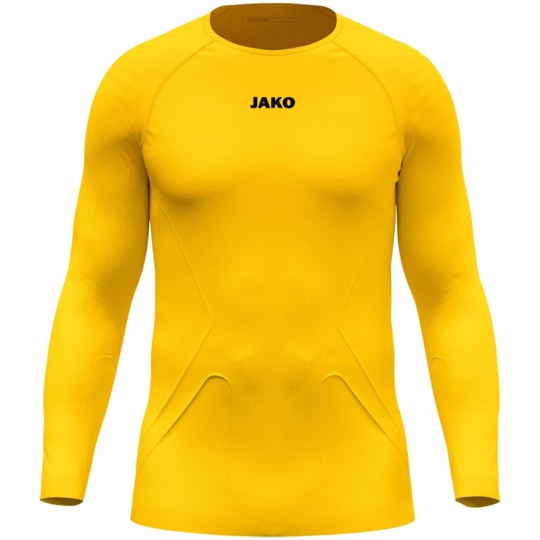 JAKO Long Sleeve Shirt Lightweight (maximum freedom of movement, seamless) Underwear yellow Men's