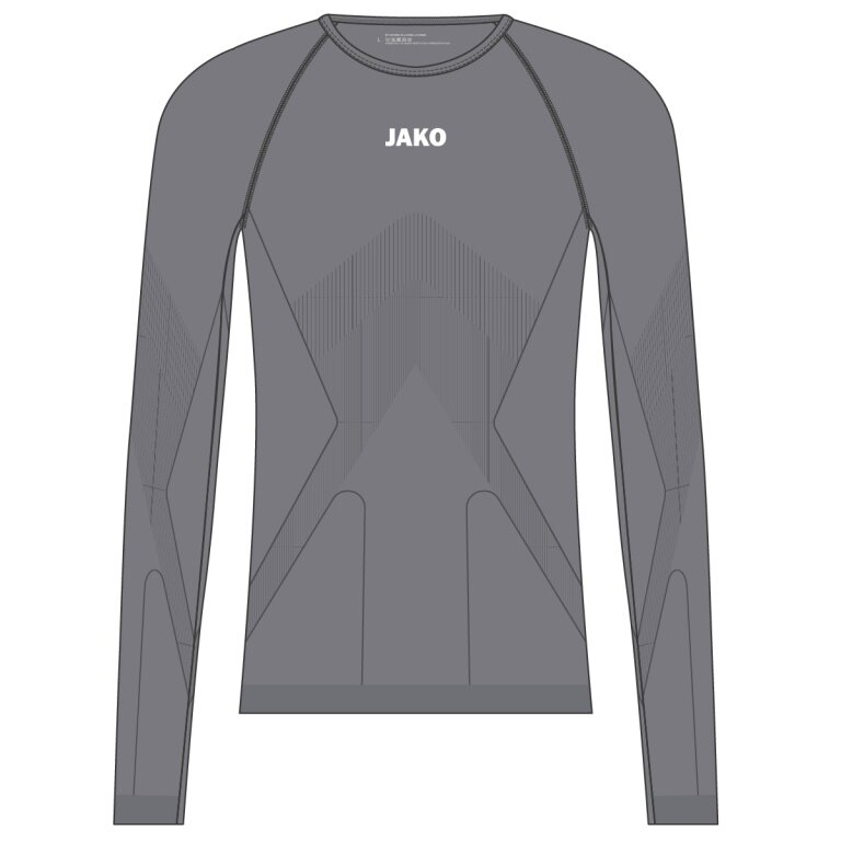 JAKO Long Sleeve Shirt Lightweight (maximum freedom of movement, seamless) Underwear grey Men's