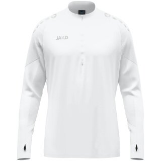 JAKO Long Sleeve Shirt Ziptop Light Flow (Keep Dry, maximum freedom of movement) white children