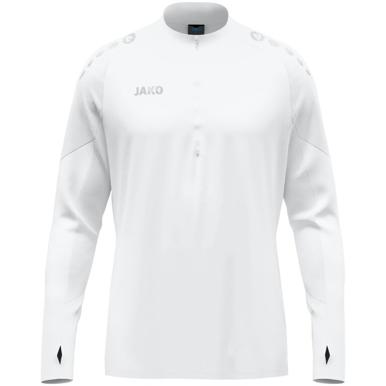 JAKO Long Sleeve Shirt Ziptop Light Flow (Keep Dry, maximum freedom of movement) white men's