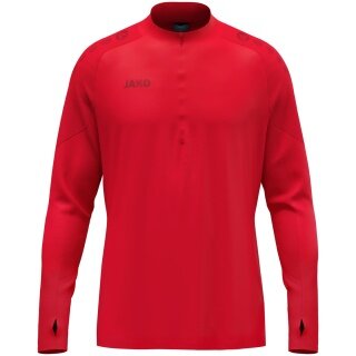JAKO Long Sleeve Shirt Ziptop Light Flow (Keep Dry, maximum freedom of movement) red Children