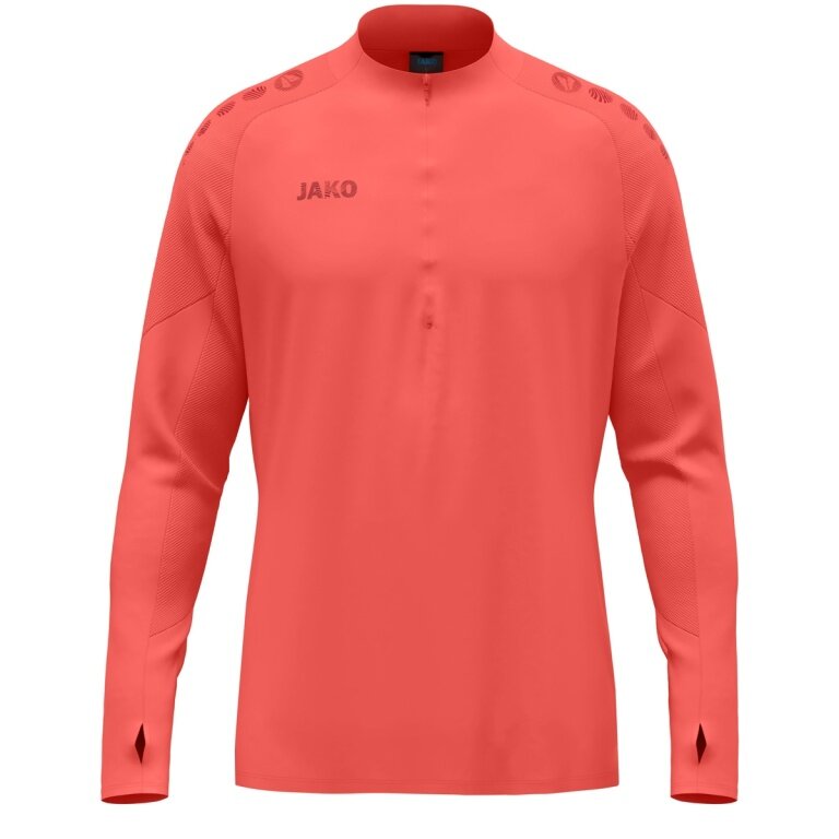JAKO Long Sleeve Shirt Ziptop Light Flow (Keep Dry, maximum freedom of movement) coral red children