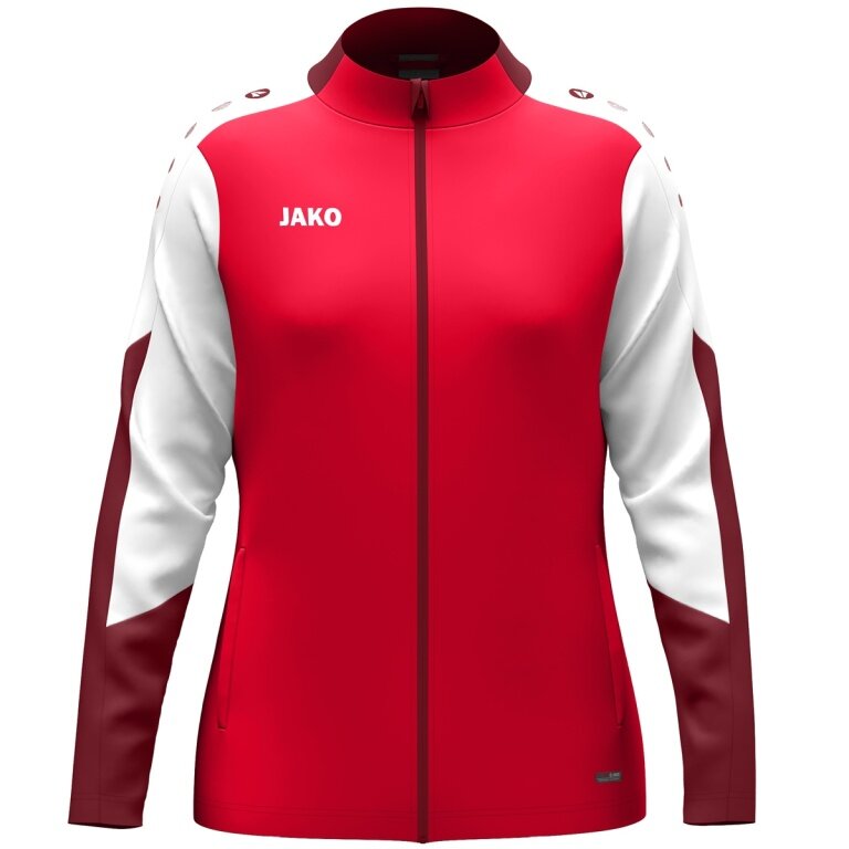 JAKO Polyester Jacket Dynamic (100% recycled Polyester) red/white/dark red Ladies