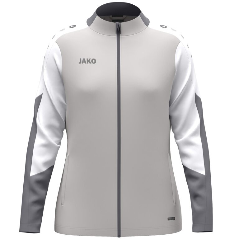 JAKO Polyester Jacket Dynamic (100% recycled Polyester) light grey/white/grey ladies
