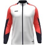 JAKO Polyester Jacket Dynamic (100% recycled Polyester) white/coral red/navy blue Kids