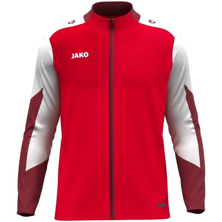 JAKO Polyester Jacket Dynamic (100% recycled Polyester) red/white/dark red Men's