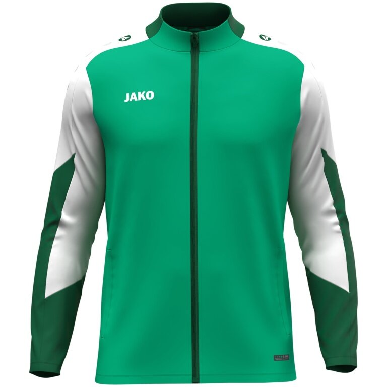 JAKO Polyester Jacket Dynamic (100% recycled Polyester) green/white/dark green men's