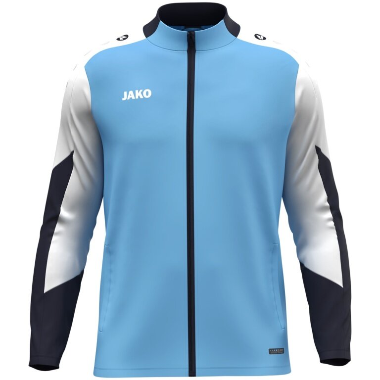 JAKO Polyester Jacket Dynamic (100% recycled Polyester) sky blue/white/navy blue men's