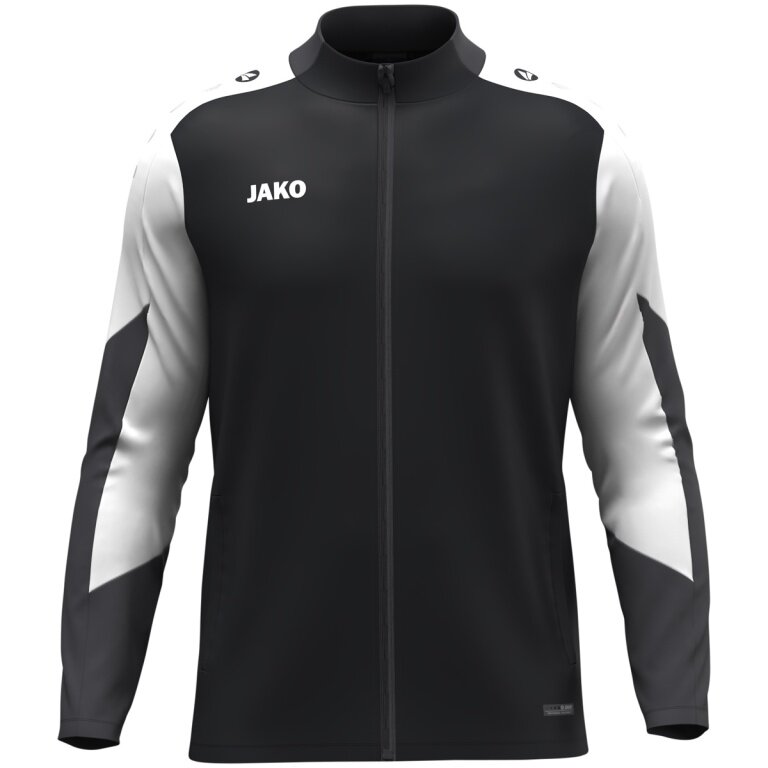 JAKO Polyester Jacket Dynamic (100% recycled Polyester) black/white/anthracite grey men's