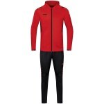 JAKO Tracksuit Challenge with Hood (Jacket and Trousers) Red/Black Boys